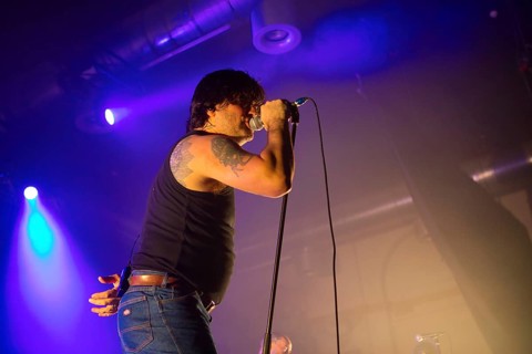 George Pettit (vocals) from the Canadian band Alexisonfire, live at Huxleys Neue Welt in Berlin on