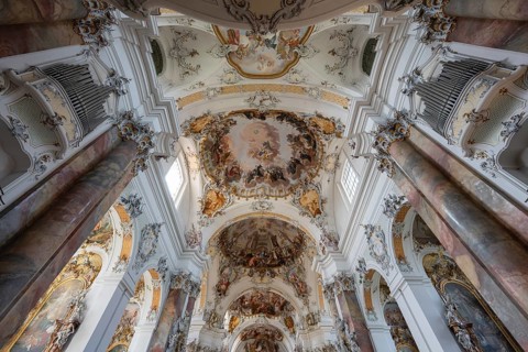 The magnificent Basilica of St. Alexander and St. Theodor in Ottobeuren impresses as a masterpiece