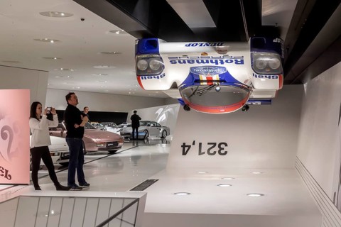 Porsche Museum Stuttgart-Zuffenhausen. The automotive museum of Dr. Ing. h.c. F. Porsche AG shows