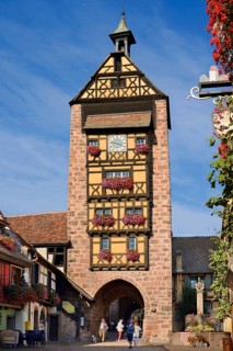 Dolder Gate Tower, Rue du General de Gaulle, Riquewihr, Haut-Rhin, Alsace, Grand Est, France