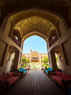 Kashan, Iran, May 2019: Tabatabaei Natanzi Khaneh Historical House in Kashan, Iran