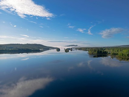 Lilla Luleäven with reflection, Jokkmokk, Norrbottens län, Sweden