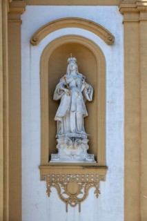 Sculpture of Empress Kunigunde of Luxembourg, 988 to 1033, woman of Emperor Henry II at the parish