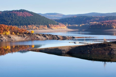 Biggetalsperre reservoir, Attendorn, North Rhine-Westphalia, Germany