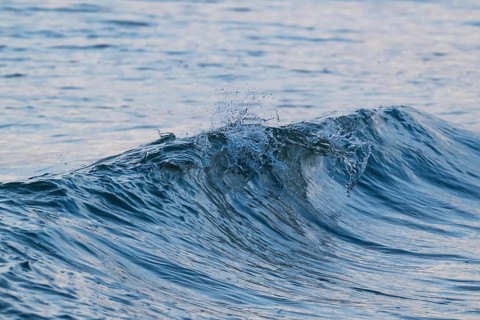 Breaking wave, Houvig Beach, North Sea, Denmark