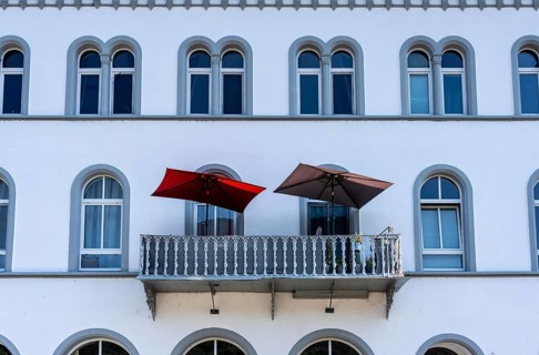The town of St. Goarshausen on the Rhine, in the Upper Middle Rhine Valley World Heritage Site,