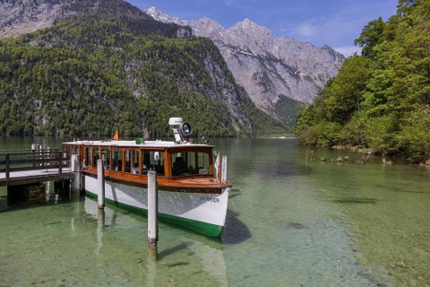 Salet Königssee boat dock, Berchtesgaden National Park, Germany