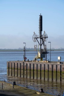 Wind semaphore on the Weser, Havenwelten, Bremerhaven, Bremen, Germany