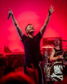 Sebastian Madsen, singer of Madsen live on Heute Nacht! 20th anniversary album debut tour in