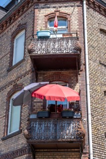 Residential building in the old town of Kaub, in the Upper Middle Rhine Valley World Heritage Site,