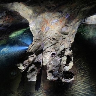 Visitor gallery of the Steinkaulenberg gemstone mines, show mine in Idar-Oberstein,