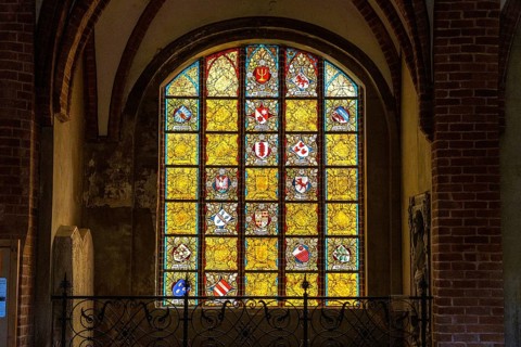 Church windows of the Havelberg Cathedral of St Mary, Havelberg, Saxony-Anhalt, Germany
