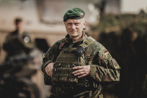Brigadier General Alexander Krone, Commander NATO Response Force Land Brigade, photographed during
