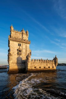 Belem Tower or Tower of St Vincent, famous tourist landmark of Lisboa and tourism attraction, on