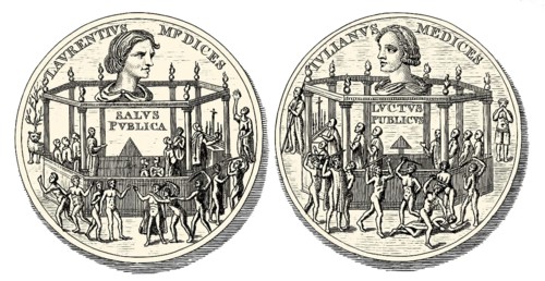 Medal on the conspiracy of the Pazzi, portrait of Lorenzo I de Medici, or Lorenzo the Magnificent,