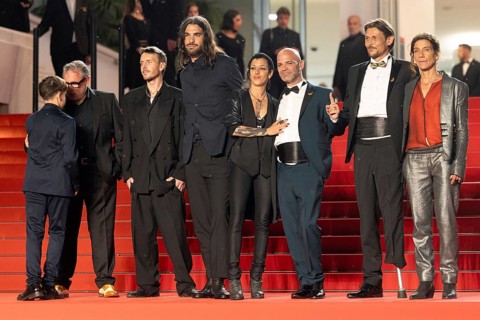 Cannes, France - 15.5.2024: Sergi López, Bruno Núñez, a güst, Óliver Laxe, Jade Oukid, Richard