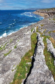 San Vicente cliffs along the coast trail near San Vicente de la Barquera, Santander, Cantabria,