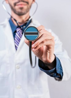Botswana health and medical insurance concept. Botswana healthcare system, doctor holding