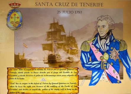 Museo Militar, Military Museum, A poster commemorates a historic sea battle in Santa Cruz de