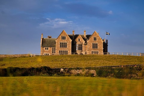 Manor house, Cape Cape Cornwall, evening mood, evening light, St Just in Penwith, Cornwall,
