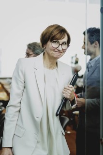 Bettina Stark-Watzinger (FDP), Federal Minister of Education and Research, recorded after a press