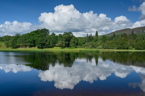Loch Insh, lake, clouds, Scotland, Aviemore, Great Britain