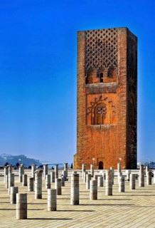 The Hassan Tower, mausoleum of Mohammed V in Rabat, Morocco