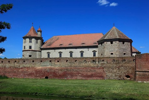 Fogarash Fortress, Cetatea Fagarasului, a historical monument, construction began in 1310, in the