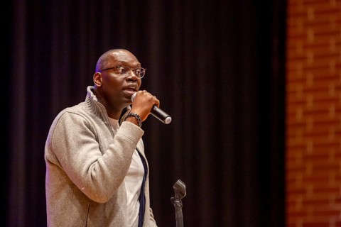Three Rivers, Michigan USA - 29 March 2026 - Michigan Lieutenant Governor Garlin Gilchrist speaks