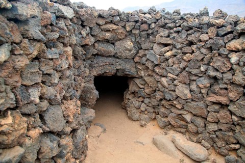 Ruins of pre-Spanish Mahos village, Poblado de la Atalayita, Pozo Negro, Fuerteventura, Canary