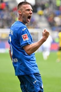 Goal celebration Pavel Kaderabek TSG 1899 Hoffenheim (03) PreZero Arena, Sinsheim,
