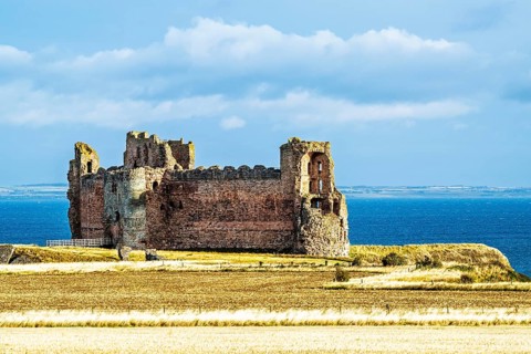 Ruins of Tantallon Castle, North Berwick, East Lothian, Scotland, UK