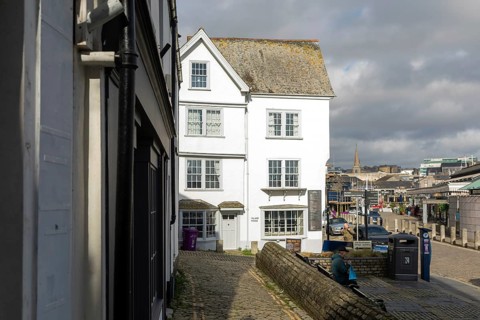 Island House, Barbican area of Plymouth, Devon, England, UK, historic departure point for Pilgrim