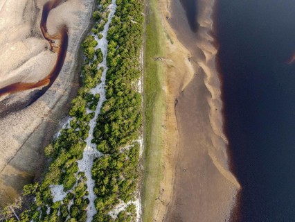 Loango National Park, Parc National de Loango, aerial view, Ogooué-Maritime Province, Gabon