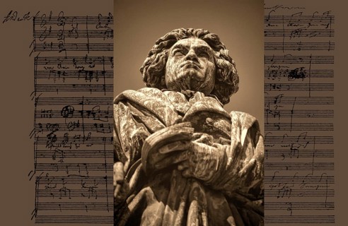 Hand-written musical notation by Ludwig van Beethoven, love song, Zärtliche Liebe, 1795, Beethoven