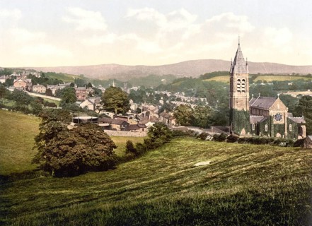 Von Westen, Tavistock, England / From the west, England, Historic, digitally restored reproduction