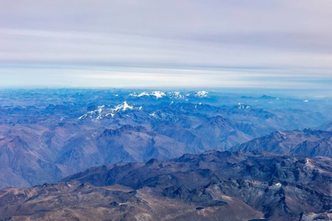 Flight from Lima to Cusco, Andes, Peru