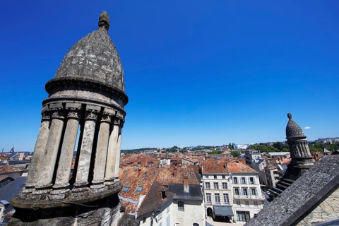 View of Périgueux from the roofs of Saint-Front Cathedral, Dordogne Department, Nouvelle-Aquitaine