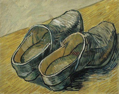 A pair of leather clogs (1888), A pair of leather clogs (1888), Painting by Vincent Willem van Gogh