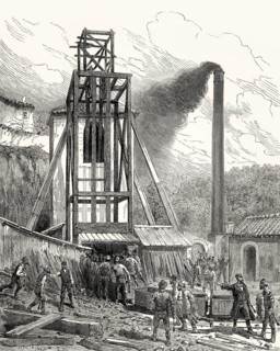 The mining disaster of Graissessac, Hérault département, Occitanie region, southern France, 1877
