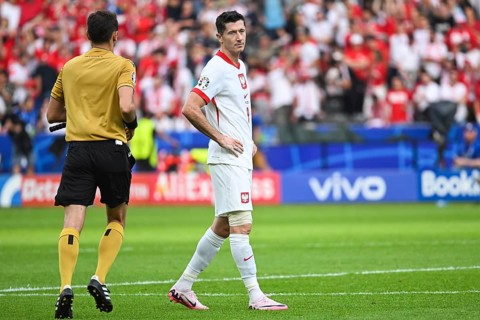 BERLIN, GERMANY - JUNE 21, 2024: Euro 2024 Groupe D match Poland vs Austria 1:3. In action Robert