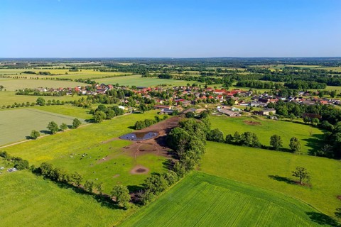 Landscape near Dannefeld in the UNESCO Biosphere Reserve Drömling Saxony-Anhalt in the Altmark.