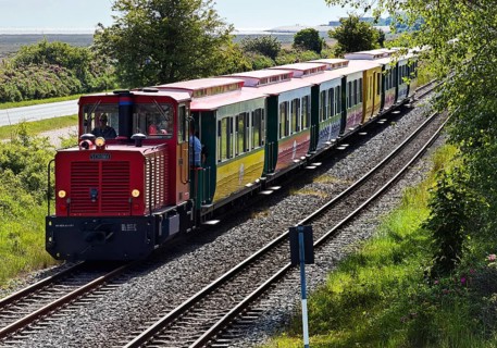 Light railway on the North Sea island of Borzburg, the only double-track narrow-gauge railway still