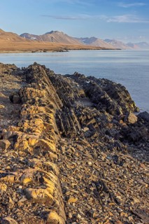 Gråhuken, Grey Hook, Cape Nud, Devonian-age Old Red Sandstone rock formations in the northernmost