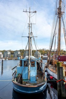 Fishing boat in the harbour, Baltic Sea, Flensburg, Schleswig-Holstein, Germany