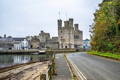 Caernarfon Castle, Caernarfon, Gwynedd, North-West Wales, UK