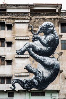 Graffiti, Street Art, Chinatown, Bangkok, Thailand