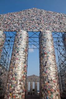 'The Parthenon of Books' by the Argentinian conceptual artist Marta Minujin, banned books,