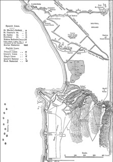 Plan of the Spanish attack on Gibraltar, Great Siege of Gibraltar, 1782, From British Battles on