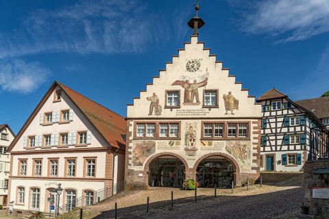 The town hall in Schiltach, Black Forest, Baden-Württemberg, Germany